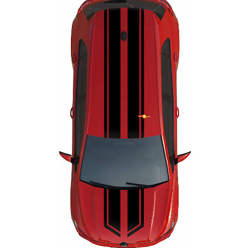 Vinyl-Aufkleber mit Doppelstreifen für Volkswagen Golf R 7 Mk7R Gti
