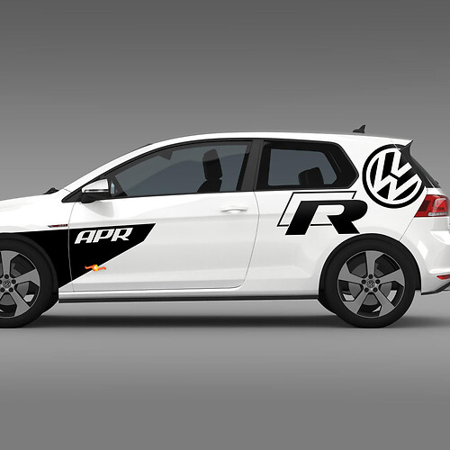 Seitliche ARP VW R Vinyl-Aufkleber für Volkswagen Golf R GTI
