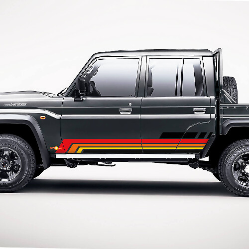 Universal Toyota Retro Side Classic Stripes Aufkleber-Set Aufkleber 2
