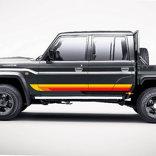 Geometrisches Gradient Retro Tür Seitenstreifen Aufkleber Kit Aufkleber Für Toyota