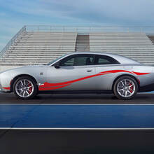 Wave Tribal-Style-Streifen Seiten-Vinyl-Aufkleber-Kit für Dodge Charger Electric (Version 4)_3