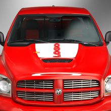 Schwarzer Custom Logo Motorhauben-Vinylaufkleber für Dodge Ram_2