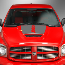 Schwarzer Custom Logo Motorhauben-Vinylaufkleber für Dodge Ram_3