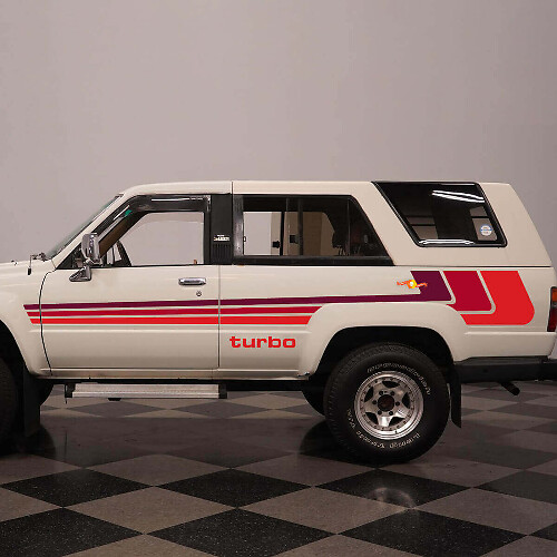 Retro Side Classic Stripes Aufkleber-Set für 1988 Toyota Hilux Surf SSR
