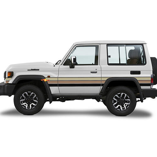 1994 Toyota Land Cruiser LJ73 Side Retro Vintage Rocker Panel Stripes Aufkleber Aufkleber Grafik
