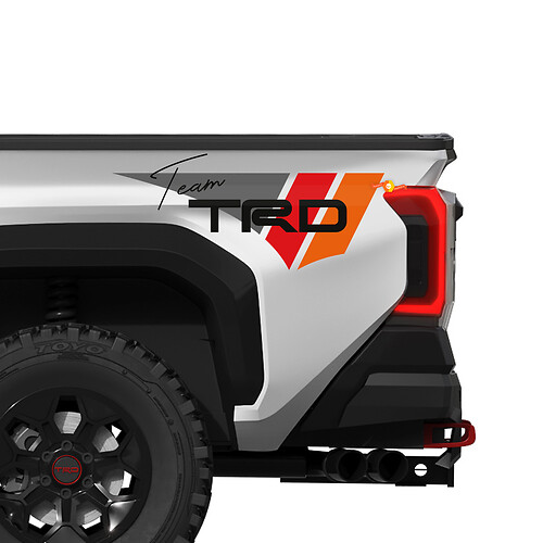 Toyota Vintage Retro Heritage TRD Team BedSide Aufkleber Aufkleber Grafiken
