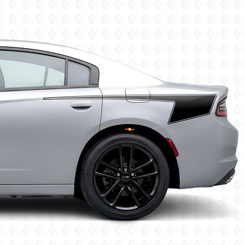 Hockey-Stil Umrissstreifen Vinyl-Aufkleber fürs Seitenbett für Dodge Charger 2015-2026