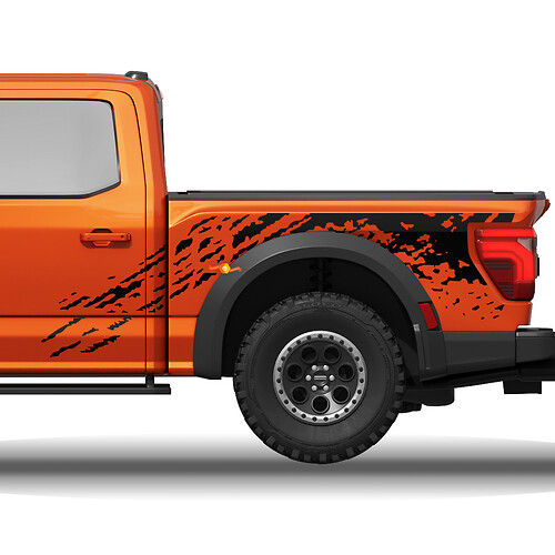 Ford Raptor Splash Mud Bed Side Vinyl-Aufkleber-Grafik-Set
