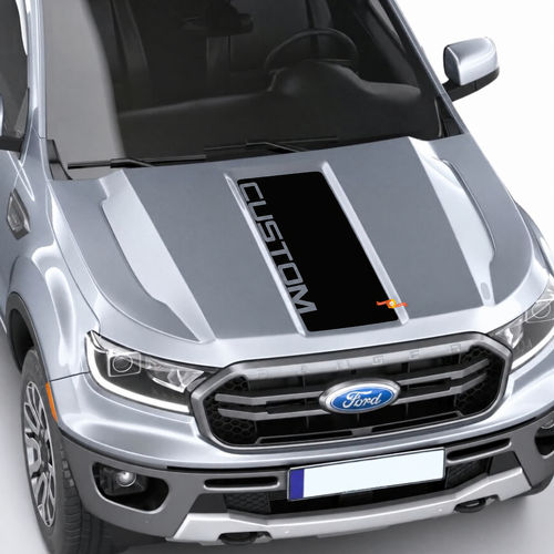 CUSTOM Edge Letter Center Motorhaubenpaneel Motorhauben-Vinylaufkleber für Ford Ranger