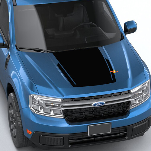 Ford Maverick 2022 2023+ Fx4 Großer Kapuzen-Blackout-Aufkleber für Ford Maverick-2022+ Grafikaufkleber

