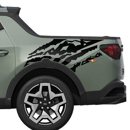 Kotflügel, Bettseite, Schlammspritzer, Vinyl-Aufkleber, Grafik-Set, passend für Hyundai Santa Cruz
