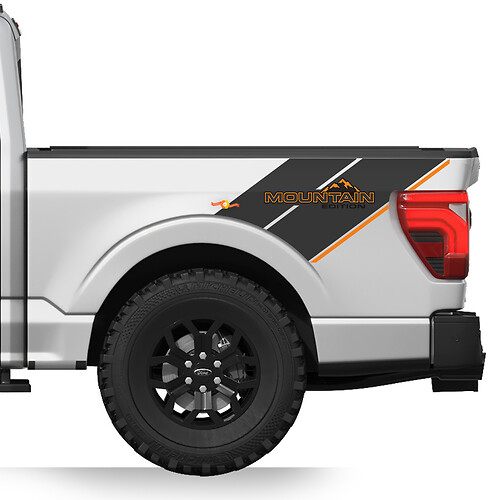 Bed Side Mountains Vinyl Aufkleber Aufkleber Grafik für Ford F150
