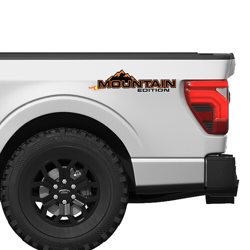 Bed Side Mountains Edition Vinyl-Aufkleber, Grafik für Ford F150
