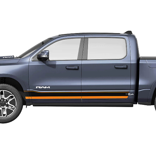 Side Rocker Panel Doors Stripes für Dodge RAM 1500 REV Vinyl Aufkleber Aufkleber Grafiken
