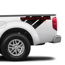 2X Nissan Frontier Pro-4X Bed Truck Car Vinyl beidseitige Aufkleber, Grafiken, 2 Farben
 2