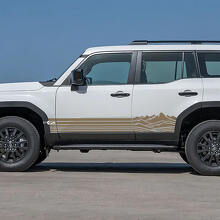 Toyota Land Cruiser Side Rocker Panel Berge Streifen Aufkleber Vinyl Grafik Aufkleber 2
 3