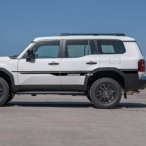 Branding Seitenstreifen Vinyl Aufkleber für Toyota Land Cruiser 2024