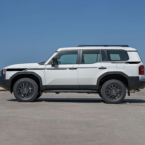 Toyota Land Cruiser Seitenstreifen-Aufkleber, Vinyl-Aufkleber, Grafik
