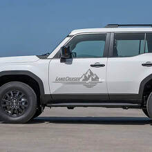 Berge Logo Türen Aufkleber Vinyl Sticker Grafik für Toyota Land Cruiser 3