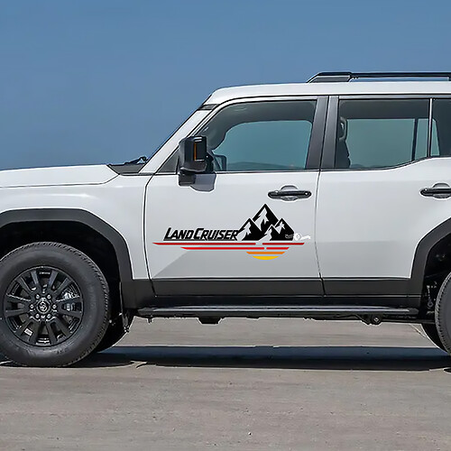 Toyota Land Cruiser Naturszene Berge Türaufkleber Vinylaufkleber Grafik 2
