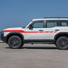 Seitentüren Akzent Karierte Streifen Aufkleber Vinyl Sticker Grafik für Toyota Land Cruiser 3
