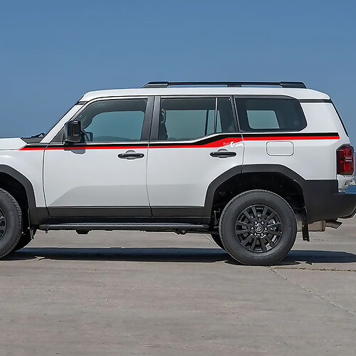 Toyota Land Cruiser Seitentüren Akzentstreifen Aufkleber Vinyl Aufkleber Grafik 2 Farben
