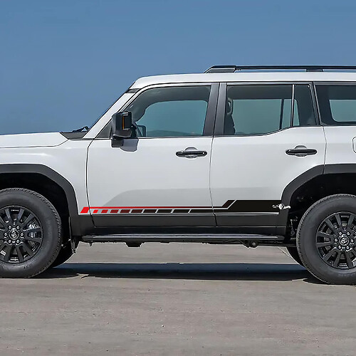Toyota Land Cruiser Seitentüren Akzentstreifen Aufkleber Vinyl Aufkleber Grafik 2 Farben
