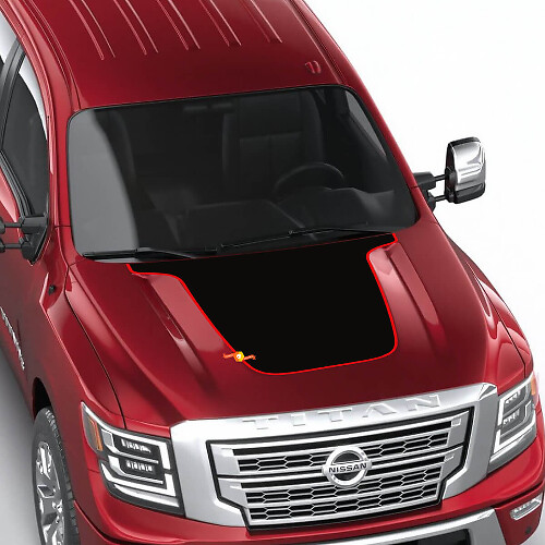 Motorhaube Nissan Titan Pro4x Blackout Vinyl Aufkleber Decals Grafiken
