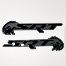 SRT Trackhawk 3D-Abzeichen Black vs Grey Fender Badges Emblem 2
 3
