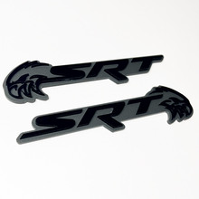 SRT Trackhawk 3D-Abzeichen Black vs Grey Fender Badges Emblem 2
 4