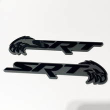 SRT Trackhawk 3D-Abzeichen Black vs Grey Fender Badges Emblem 2
 5