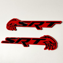 SRT Trackhawk 3D-Abzeichen Black vs Grey Fender Badges Emblem 2
 3