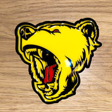 Bär Grizzly rote Zunge 3D Abzeichen Fender Heckklappe Abzeichen Emblem
 2