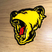 Bär Grizzly rote Zunge 3D Abzeichen Fender Heckklappe Abzeichen Emblem
 3