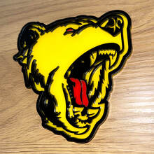 Bär Grizzly rote Zunge 3D Abzeichen Fender Heckklappe Abzeichen Emblem
 4