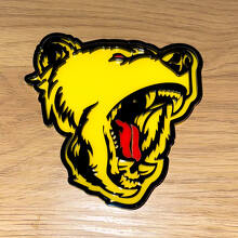 Bär Grizzly rote Zunge 3D Abzeichen Fender Heckklappe Abzeichen Emblem
 5