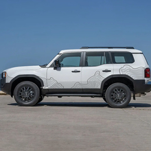 Toyota Land Cruiser Seitentüren Topografische Karte Aufkleber Vinyl Aufkleber Grafik
 3