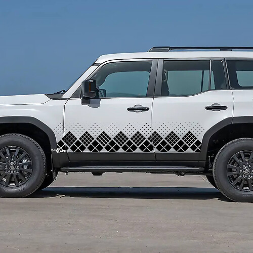 Toyota Land Cruiser Seitentüren Ornament Stil Aufkleber Vinyl Aufkleber Grafik
