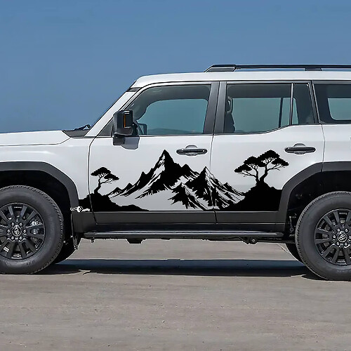 Toyota Land Cruiser Seitentüren Ornament Stil Aufkleber Vinyl Aufkleber Grafik
