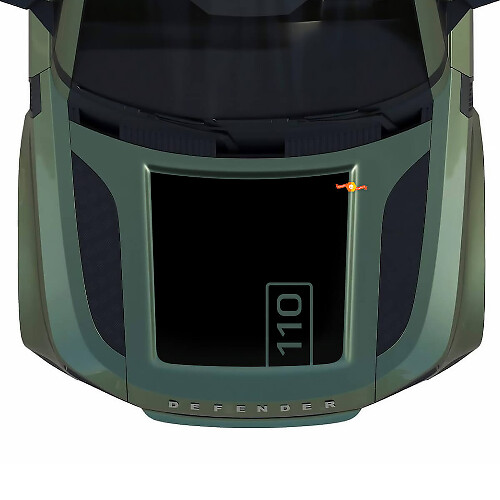 Blackout-Haubenaufkleber für Land Rover Defender 110
