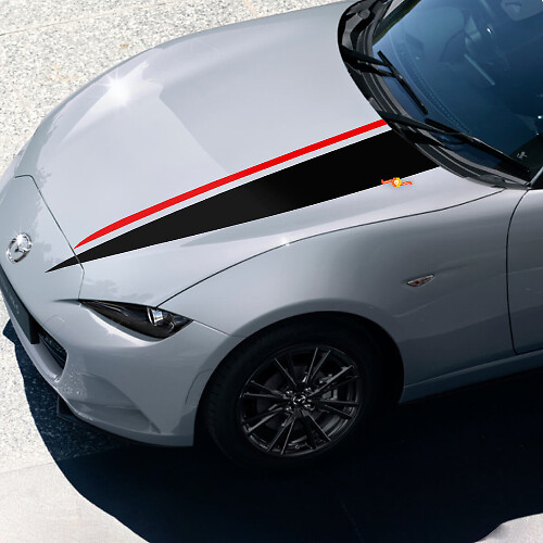 Mazda MX-5 Miata Hood Roadster Streifen-Aufkleber – individueller Vinyl-Aufkleber 2
