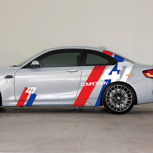 BMW M2 M Performance Style Seitenaufkleber aus Vinyl
