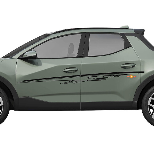 Rallye-Seitentür-Vinyl-Aufkleber mit Grafik, passend für Hyundai Santa Cruz
