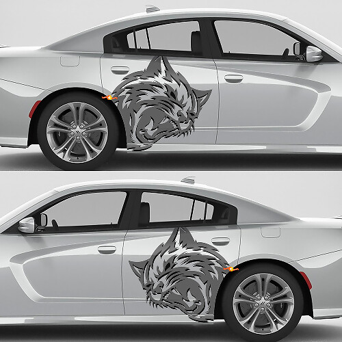 Wildcat Seiten-Vinylaufkleber-Set für Dodge Challenger oder Charger