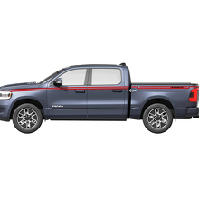 Doppelte individuelle Seitenstreifen Vinylaufkleber für Dodge Ram 1500 REV_2