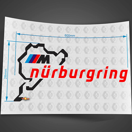 BMW Motorsport M Nürburgring Ring Hood Body Racing Vinyl-Aufkleber
