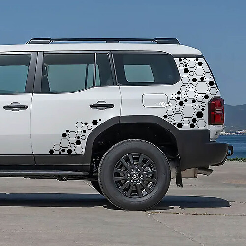 Sechseckige Seiten- und hintere Viertelvinylaufkleber für Toyota Land Cruiser 2024_1