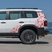 Toyota Land Cruiser Six-Knot Honeycomb Side Doors Rear Decals Vinyl Sticker Graphic
 2