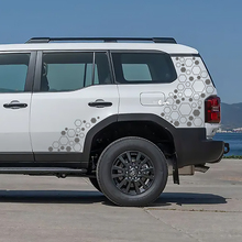 Toyota Land Cruiser Six-Knot Honeycomb Side Doors Rear Decals Vinyl Sticker Graphic
 3