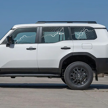 Toyota Land Cruiser Topografische Fenster-Seitenaufkleber, Vinyl-Aufkleber, Grafik
 3